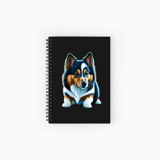 Shetland sheepdog puppy Spiral Notebooks   Ruled Line