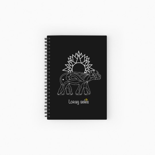 Interstellar rhinoceros Spiral Notebooks   Ruled Line