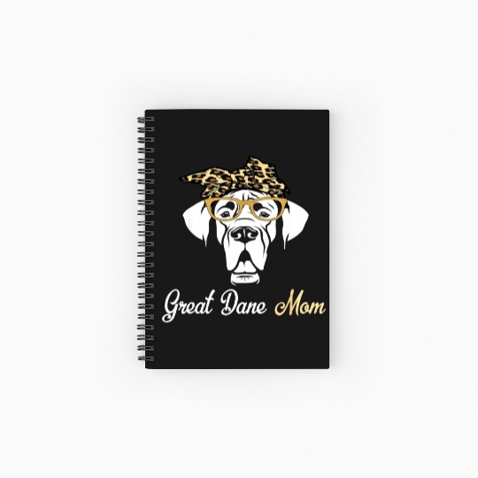 Birthday and Mothers day Gift Great Dane Spiral Notebooks   Ruled Line