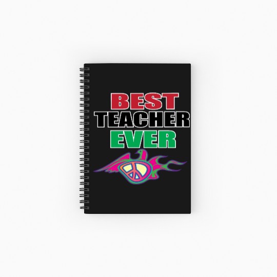 Best Teacher Ever, Teacher appreciation Gift Spiral Notebooks   Ruled Line