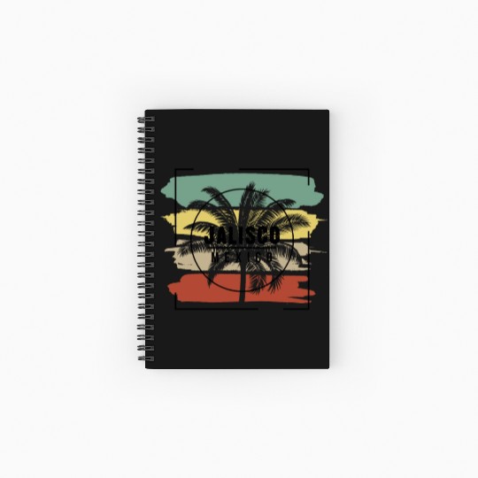 Jalisco Mexico Palm Tree Retro Artistic Spiral Notebooks   Ruled Line