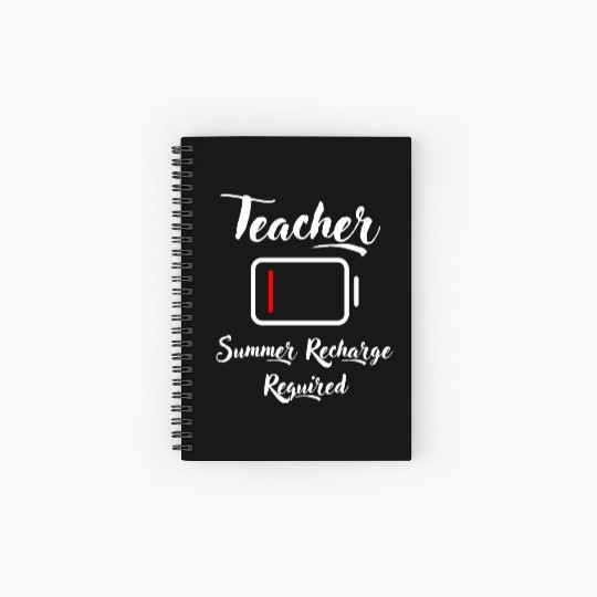 Teacher Summer Recharge Required Spiral Notebooks   Ruled Line