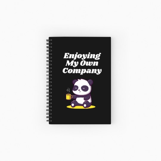 Enjoying My Own Company Sarcastic Introvert Sarcas Spiral Notebooks   Ruled Line