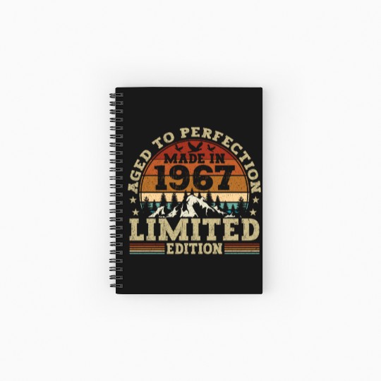 Vintage 1967 Birthday Spiral Notebooks   Ruled Line