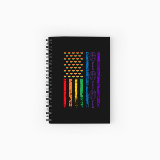 American Sports Rainbow Flag LGBT Pride Month Spiral Notebooks   Ruled Line