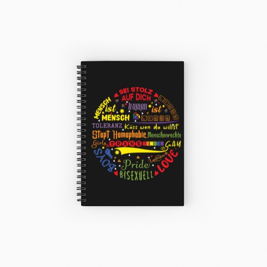 Equality Gay LGBTQ Rainbow LGBT Pride Month Spiral Notebooks   Ruled Line
