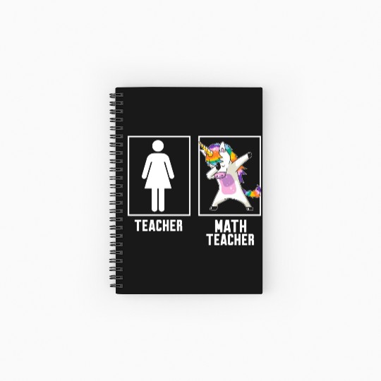 Teacher Vs Math Teacher Spiral Notebooks   Ruled Line