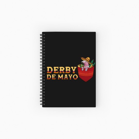 Derby de Mayo Horse Race Mexico Pinata Mexican Spiral Notebooks   Ruled Line