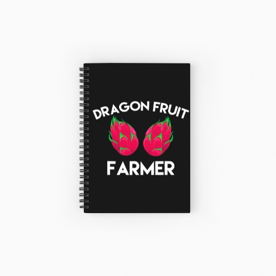 Dragon Fruit Farmer Outfit Love Tropical Food Spiral Notebooks   Ruled Line