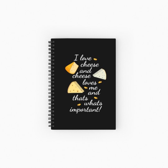 I Love Cheese And Cheese Loves Me Spiral Notebooks   Ruled Line