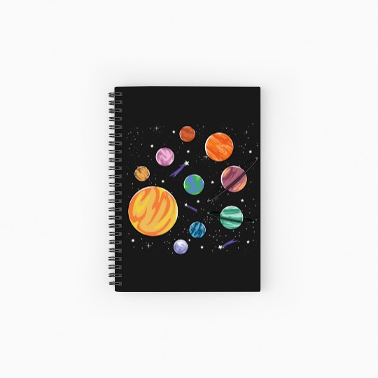 Solar System Planets Science Space Boys Girls Spiral Notebooks   Ruled Line