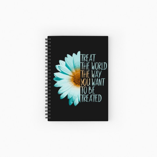 Be The Change Treat The World Spiral Notebooks   Ruled Line