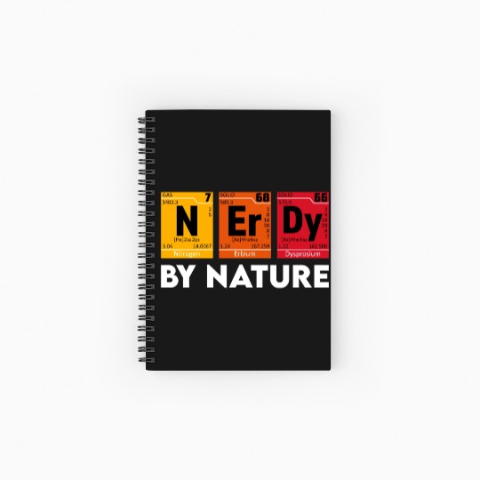 Cool Nerd Design Nerdy By Nature Spiral Notebooks   Ruled Line