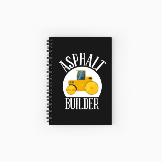 asphalt builder street builder construction worker Spiral Notebooks   Ruled Line