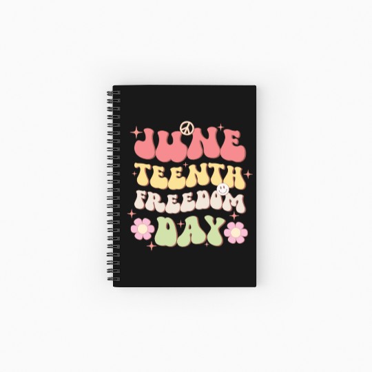 Juneteenth Freedom Day, Independence Day Spiral Notebooks   Ruled Line