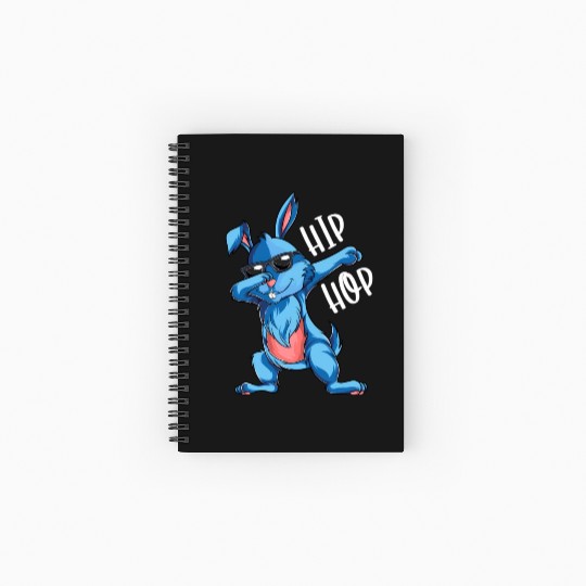 Hip Hop Dabbing Bunny Easter Day Spiral Notebooks   Ruled Line