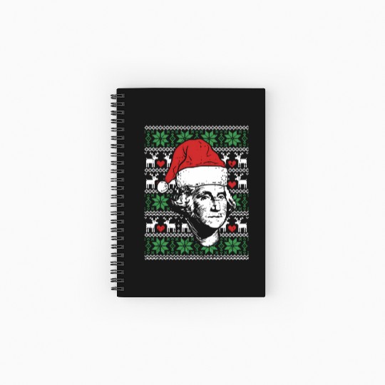 Ugly George Washington Patriotic President Spiral Notebooks   Ruled Line