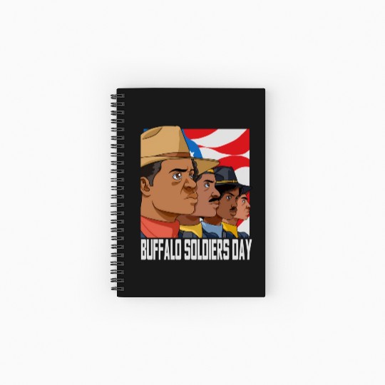 National Buffalo Soldiers Day July 28Th Patriotic Spiral Notebooks   Ruled Line
