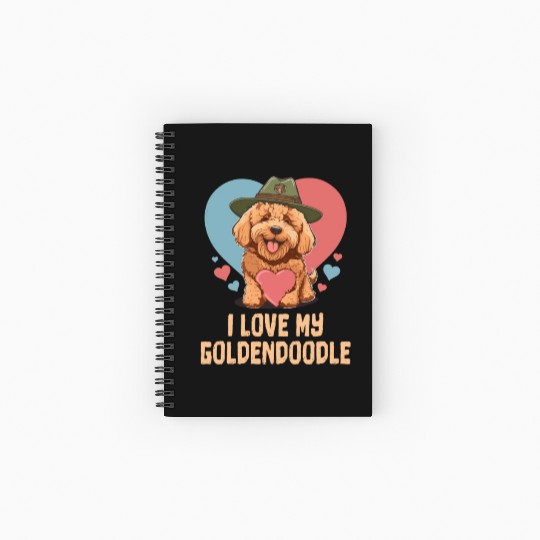 I Love My Goldendoodle Dog Dad Doodle Mama Cute Spiral Notebooks   Ruled Line