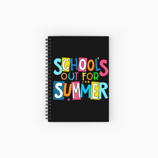 Last Day Of School Schools Out For Summer Teacher Spiral Notebooks   Ruled Line