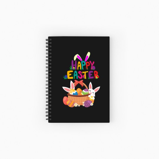 Happy Easter For And Easter Spiral Notebooks   Ruled Line