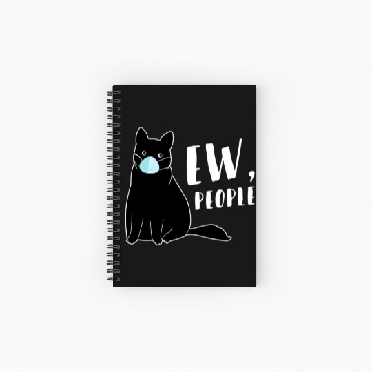 Cat With Ew People Statet Spiral Notebooks   Ruled Line