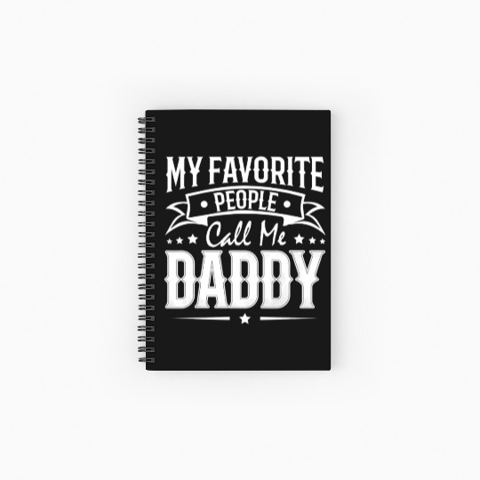 Wo My Favorite People Call Me Daddy Vintage Spiral Notebooks   Ruled Line