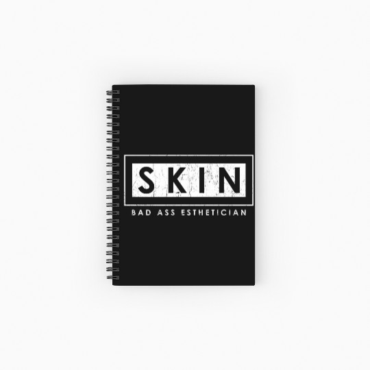 Skin Bad Ass Esthetician Skincare Esthetician Spiral Notebooks   Ruled Line