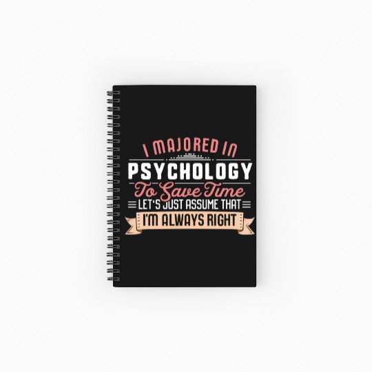 Psychology Major Studen Graduation College Spiral Notebooks   Ruled Line