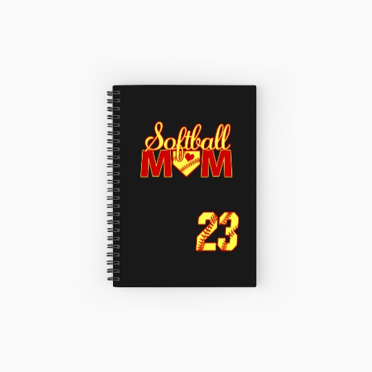 Softball Mom Mother'S Day 23 Fastpitch Jersey Numb Spiral Notebooks   Ruled Line