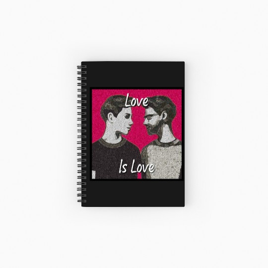 Love Is Love - Colorful LGBTQ Graphic Spiral Notebooks   Ruled Line