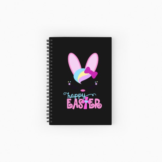 Happy Easter Bunny Sleeping Face Christian Spiral Notebooks   Ruled Line