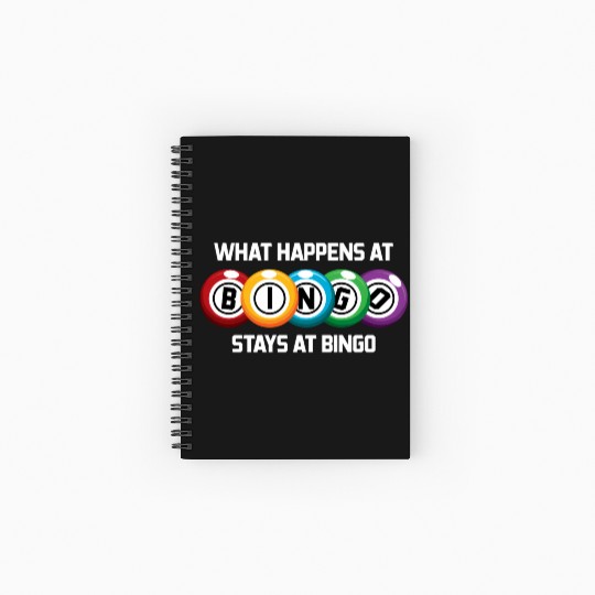 What Happens At Bingo Stays At Bingo Lucky Bingo Spiral Notebooks   Ruled Line