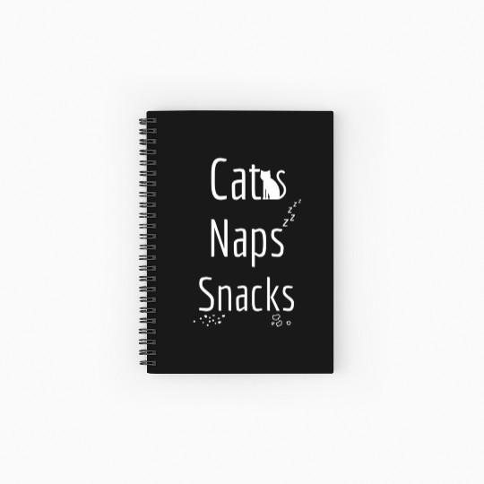 Cats Naps And Snacks Spiral Notebooks   Ruled Line