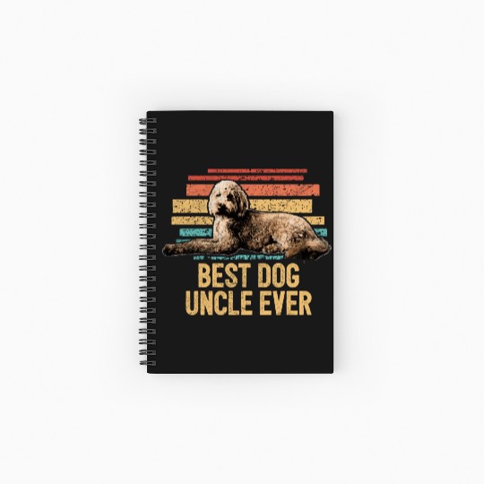 Best Dog Uncle Ever Goldendoodle Dog Dad Retro Spiral Notebooks   Ruled Line