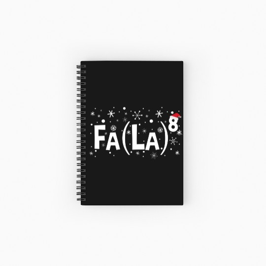 Fa La 8 Math Teacher Fa La La Spiral Notebooks   Ruled Line