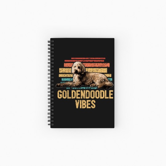 Goldendoodle Vibes Cute Dog Mom Doodle Dog Dad Spiral Notebooks   Ruled Line