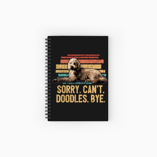 Funny Goldendoodle Dog Dad Doodle Mom Animal Dog Spiral Notebooks   Ruled Line