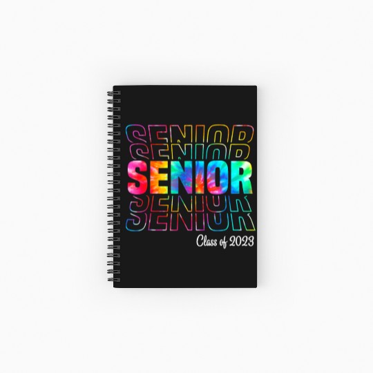 Tie Dye Senior 2023 Class Of 2023 Graduation Back Spiral Notebooks   Ruled Line