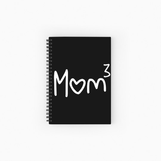 Mothers Day Cubed Mom 3 Three Mama Spiral Notebooks   Ruled Line