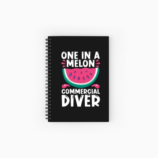 Diving Diver Melon Commercial Diving Spiral Notebooks   Ruled Line