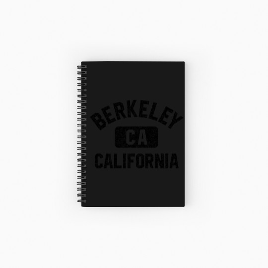 Berkeley Ca California Gym Style Gray W Distress Spiral Notebooks   Ruled Line