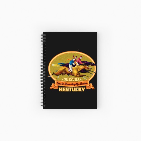 Louisville Kentucky Horse Racing Bourbon Derby Spiral Notebooks   Ruled Line