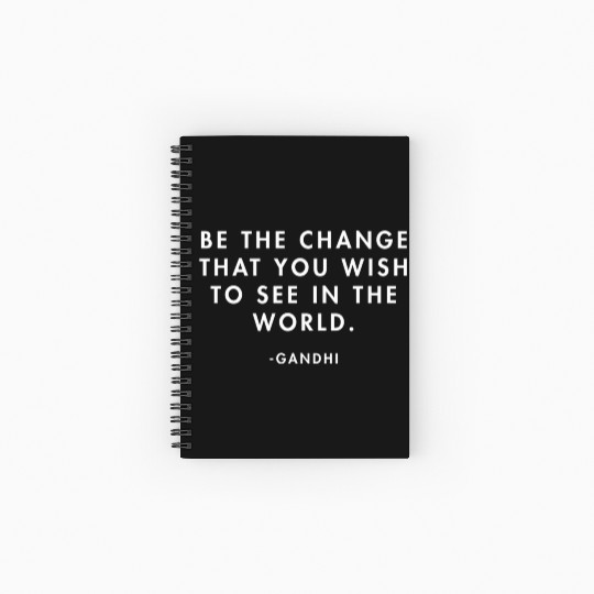 Gandhi Be the Change you Want to See in the World Spiral Notebooks   Ruled Line