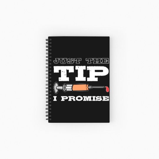 Just The Tip Blood Donor Medical Phlebotomist Gift Spiral Notebooks   Ruled Line