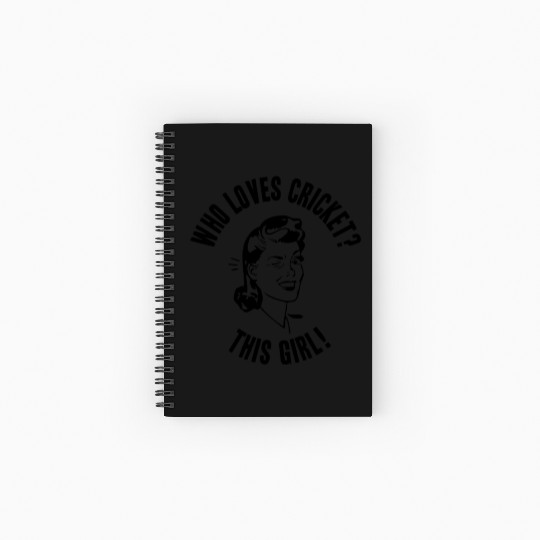Who Loves Cricket This Sport Novelty Spiral Notebooks   Ruled Line