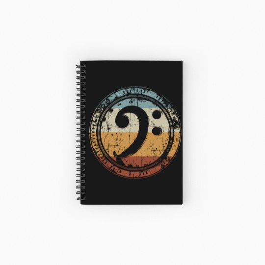 Bass Clef For Bass Guitar Player Bassist Spiral Notebooks   Ruled Line