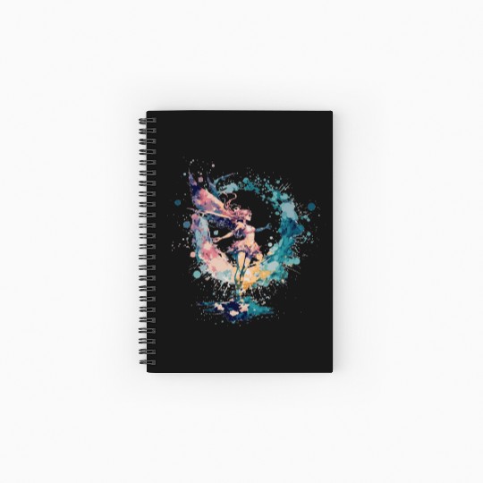 Celestial Watercolor Fairy Girls Pastel Artwork Spiral Notebooks   Ruled Line