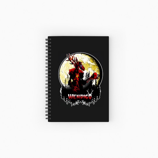 Wendigo New Monster inwalker Cryptid Evil Spiral Notebooks   Ruled Line