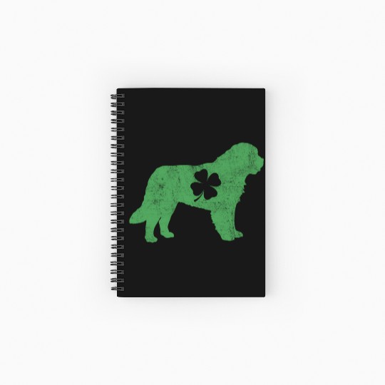 Awesome Bernard Saint Patrick'S Day Dog Dad Mom Spiral Notebooks   Ruled Line